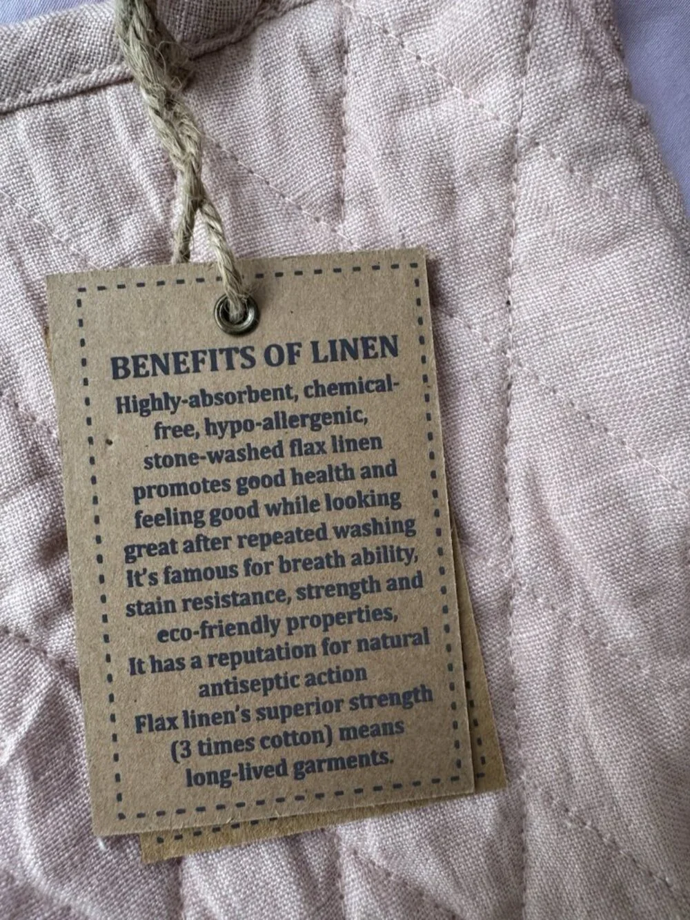 Vikolino Mauve Pink Linen Quilted Oven Glove Machine Washable 12.5